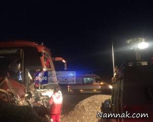 تصادف اتوبوس و تریلی
