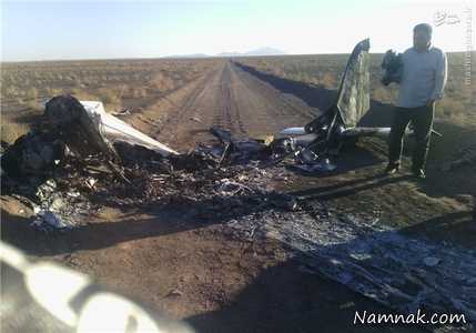 سقوط هواپیما در سمنان ، عکس هواپیمای سقوط کرده در سمنان