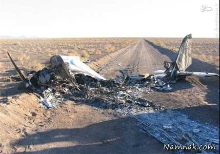 عکس هواپیمای سقوط کرده در سمنان ، میامی سمنان