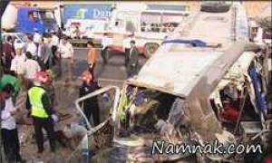 “واژگونی اتوبوس اسکانیا” در جاده اراک - ملایر با 10 کشته