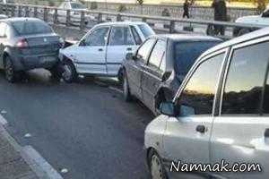 تصادف زنجیره ای اتوبان قزوین کرج ، تصادف زنجیره ای