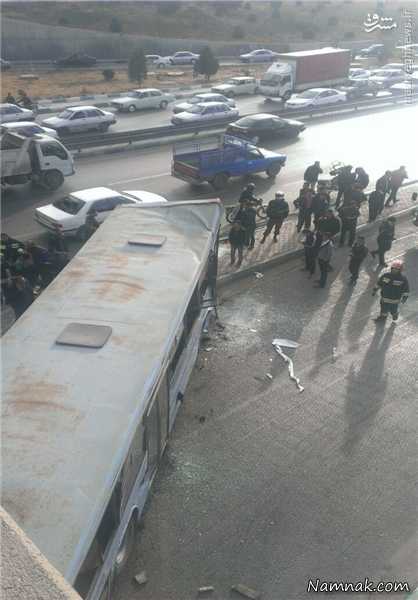سقوط اتوبوس ، اتوبان چمران اصفهان ، حادثه