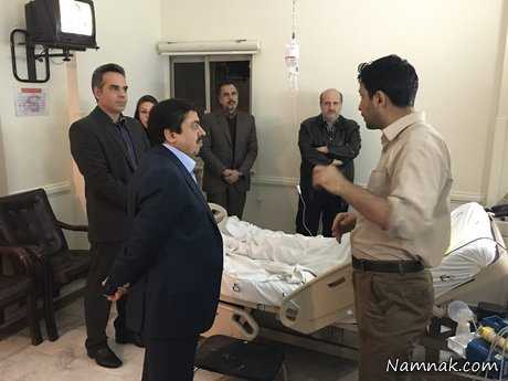 مادر باردار بازدید از مادر باردار آسیب دیده ، سوختگی مادر باردار ، سوختگی زن باردار