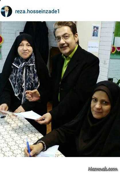 رضا حسین زاده در حال رای دادن ، انتخابات 94 ، رای دادن بازیگران در انتخابات 94