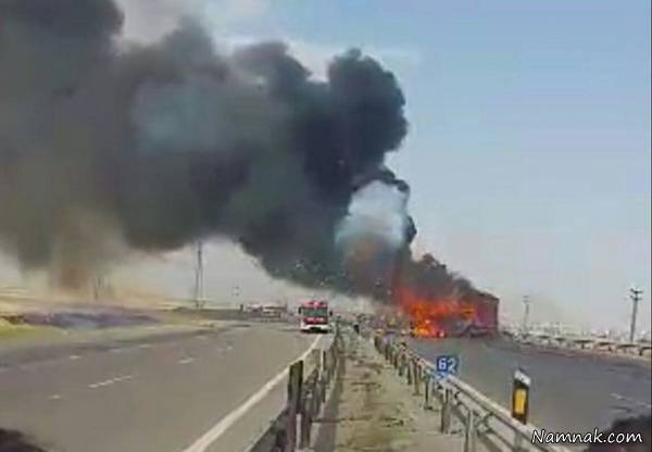 انفجار در اتوبان قزوین زنجان
