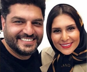سام درخشانی و همسرش