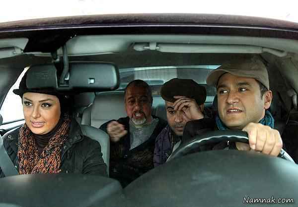 نیوشا ضیغمی در کنار رامبد جوان و علیرضا خمسه در ماشین ، نیوشا ضیغمی ، بازیگر مشهور