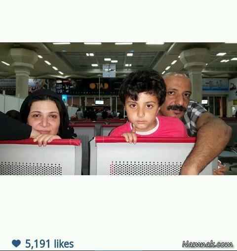 امیر جعفری و همسر و پسرش در فرودگاه ، رضا صادقی ، بهرام رادان