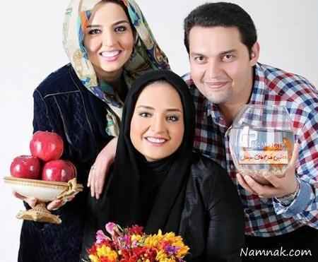 نرگس محمدی در کنار خواهر و برادرش