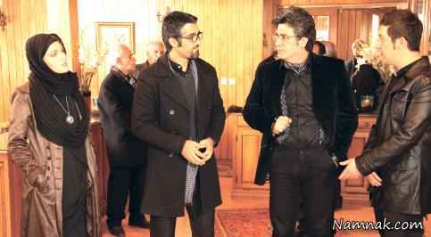 پژمان جمشیدی و رضا رشیدپور در فیلم شرف خانواده فاضل