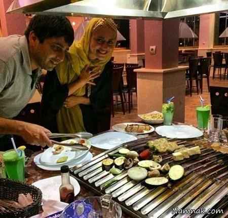 حمید گودرزی و همسرش در رستوران چینی ، حمید گودرزی ، حمید گودرزی و زنش