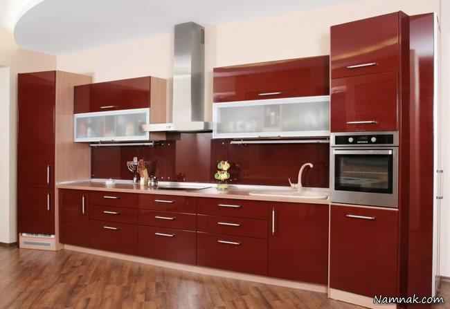 کابینت بندی آشپزخانه با رنگ قرمز ، کابینت بندی 2014 ، کابینت آشپزخانه مدرن