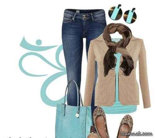 ست لباس زنانه 2013 ست ژاکت و شلوار و کیف خوشرنگ پاییزی دخترانه