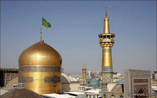 شستشوی گنبد حرم امام رضا علیه السلام