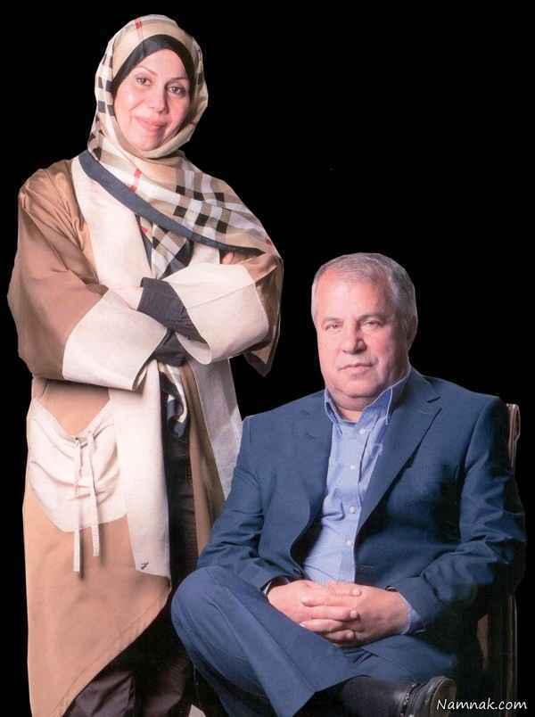 علی پروین در کنار همسرش