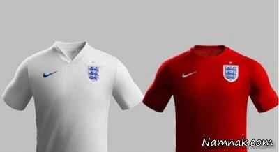 پیراهن های تیم ملی فوتبال انگلیس در جام جهانی 2014