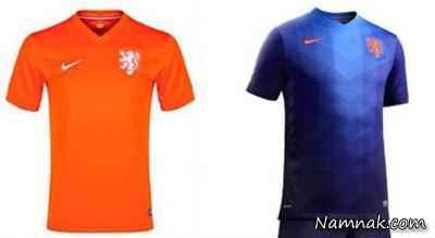 پیراهن های تیم ملی فوتبال هلند در جام جهانی 2014
