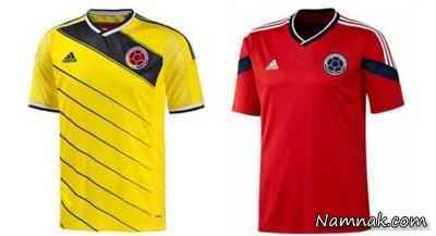 پیراهن های تیم ملی فوتبال کلمبیا در جام جهانی 2014