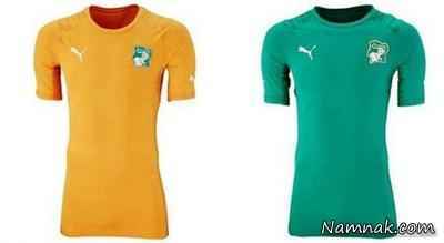 پیراهن های تیم ملی فوتبال ساحل عاج در جام جهانی 2014