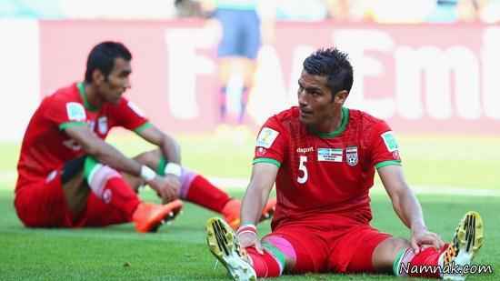 امیرحسین صادقی و مهرداد پولادی در پایان دیدار با آرژانتین