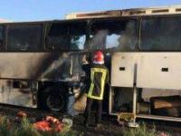 آتش سوزی اتوبوس