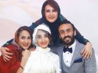 فاطمه گودرزی در کنار پسر و عروسش