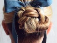 مدل مو با روبان