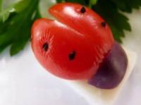 تزیین گوجه به شکل کفشدوزک