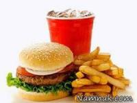 همبرگر و نوشابه