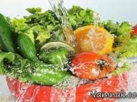 شستن میوه ها