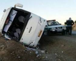 واژگونی اتوبوس
