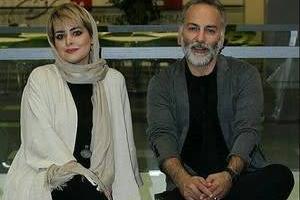 حمیدرضا آذرنگ و همسرش