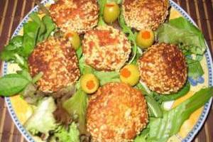 توپک مرغ با کنجد