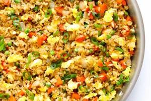 برنج چینی با میگو