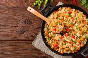 پلو مرغ با سبزیجات