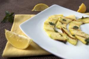 کدوی کباب شده همراه با لیمو و نعنا