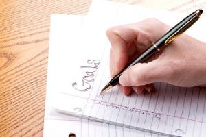 نوشتن اهداف روی کاغذ