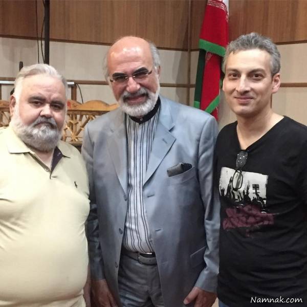ارژنگ امیرفضلی و پسر دکتر حسابی و اکبر عبدی ارژنگ امیرفضلی و پسر دکتر حسابی و اکبر عبدی