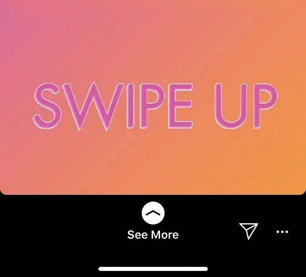 قابلیت Swipe up اینستاگرام