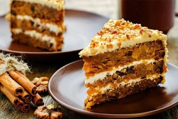 کیک خوشمزه خانگی کیک هویج و دارچین