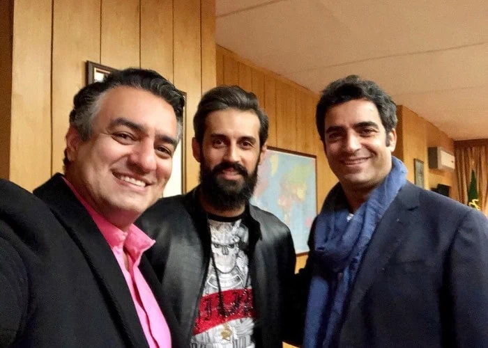 سام نوری در کنار منوچهر هادی و سعید معروف سام نوری و منوچهر هادی و سعید معروف
