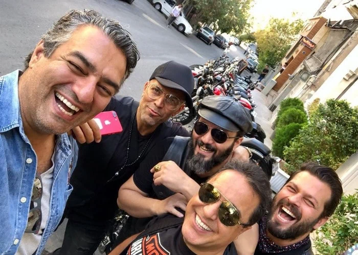 سلفی سام نوری در کنار پژمان بازغی کامبیز دیرباز سام نوری پژمان بازغی کامبیز دیرباز