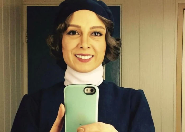 فرناز رهنما با گریم جالب در نمایش حادثه در ویشی فرناز رهنما در نمایش حادثه در ویشی