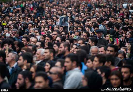 علاقمندان مرتضی پاشایی در مجلس ترحیم وی