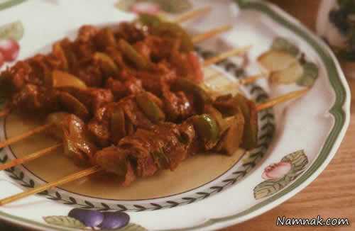 کباب چوبی با فلفل سبز ، طرز تهیه کباب چوبی با فلفل سبز ، کباب چوبی