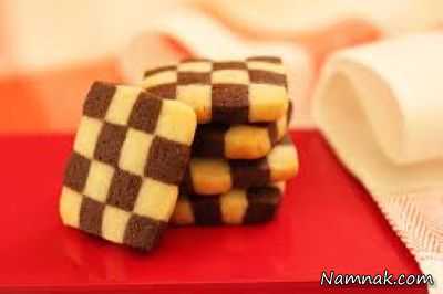 طرز تهیه شیرینی شطرنجی شیرینی شطرنجی