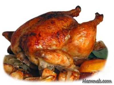 مرغ شکم پر طرز تهیه مرغ شکم پر ، غذاهای خوشمزه ، انواع غذا با مرغ