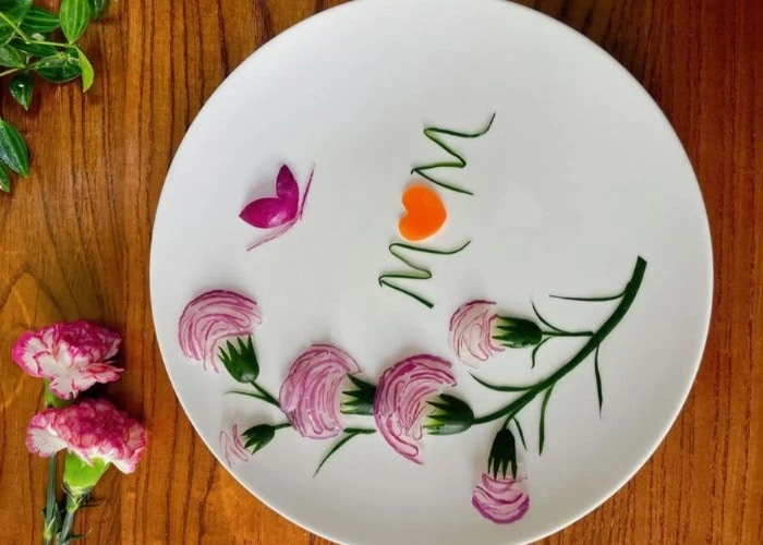 تزیین غذا روز مادر تزیین غذا