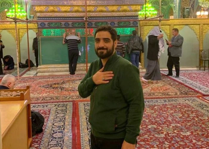 عکس سید مجید بنی فاطمه در حرم سید مجید بنی فاطمه در حرم