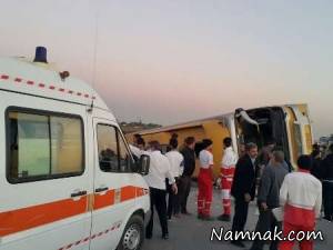 اتوبوس اهواز تهران ، واژگونی اتوبوس
